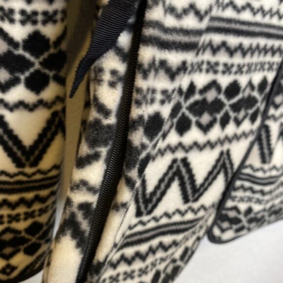 Talbots Geometric Print Fair Isle Polar Fleece Zipper Jacket EUC Sz XLP Poly - Picture 3 of 12